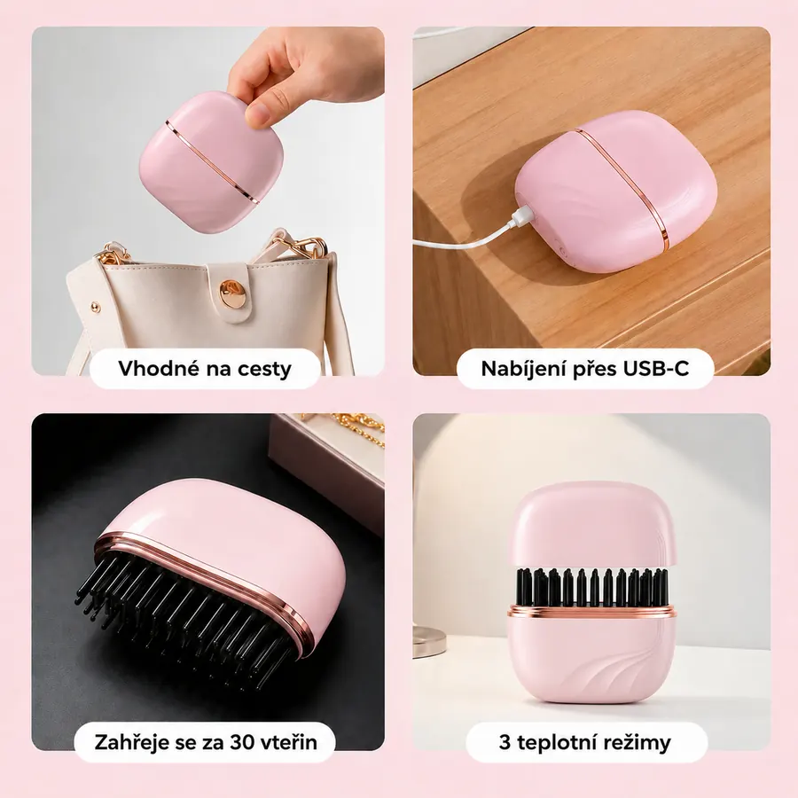 GlowBrush vejde do kabelky a zavazadla na cesty